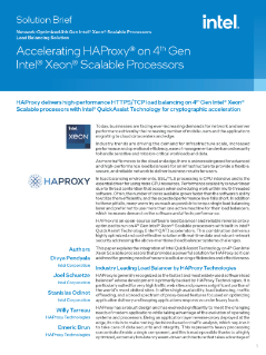 Accelerate HAProxy® on Intel® Xeon® Processors