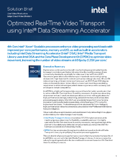 Optimized Real-Time Video Transport Using Intel® DSA